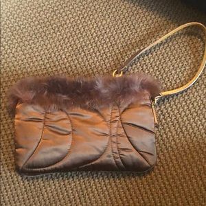 Coach wristlet with faux fur!